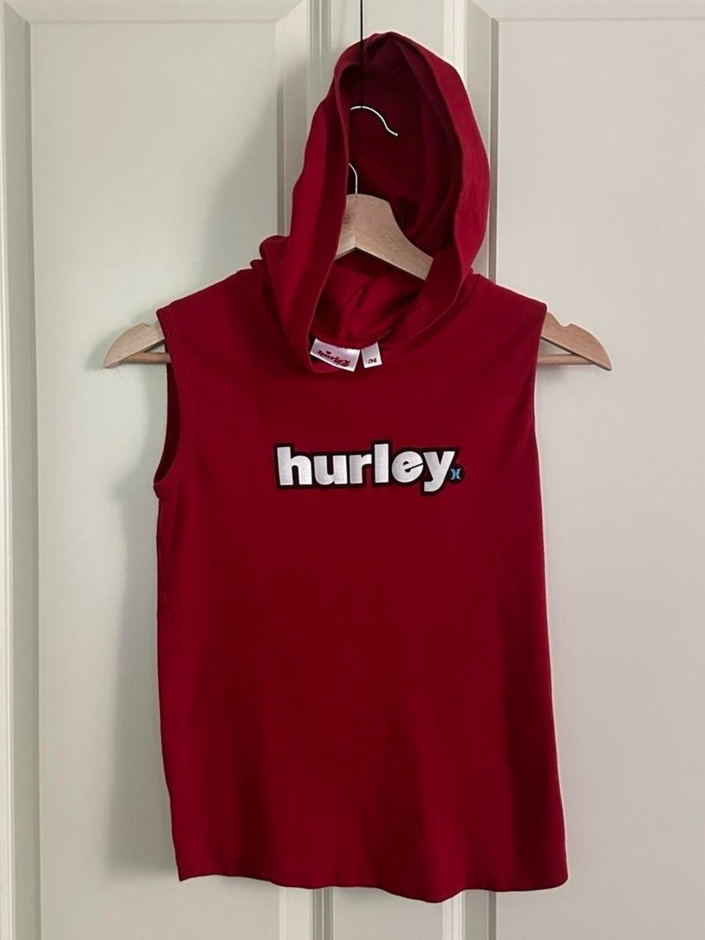 Hurley Vintage Y2K Red Hoodie Tank Top
